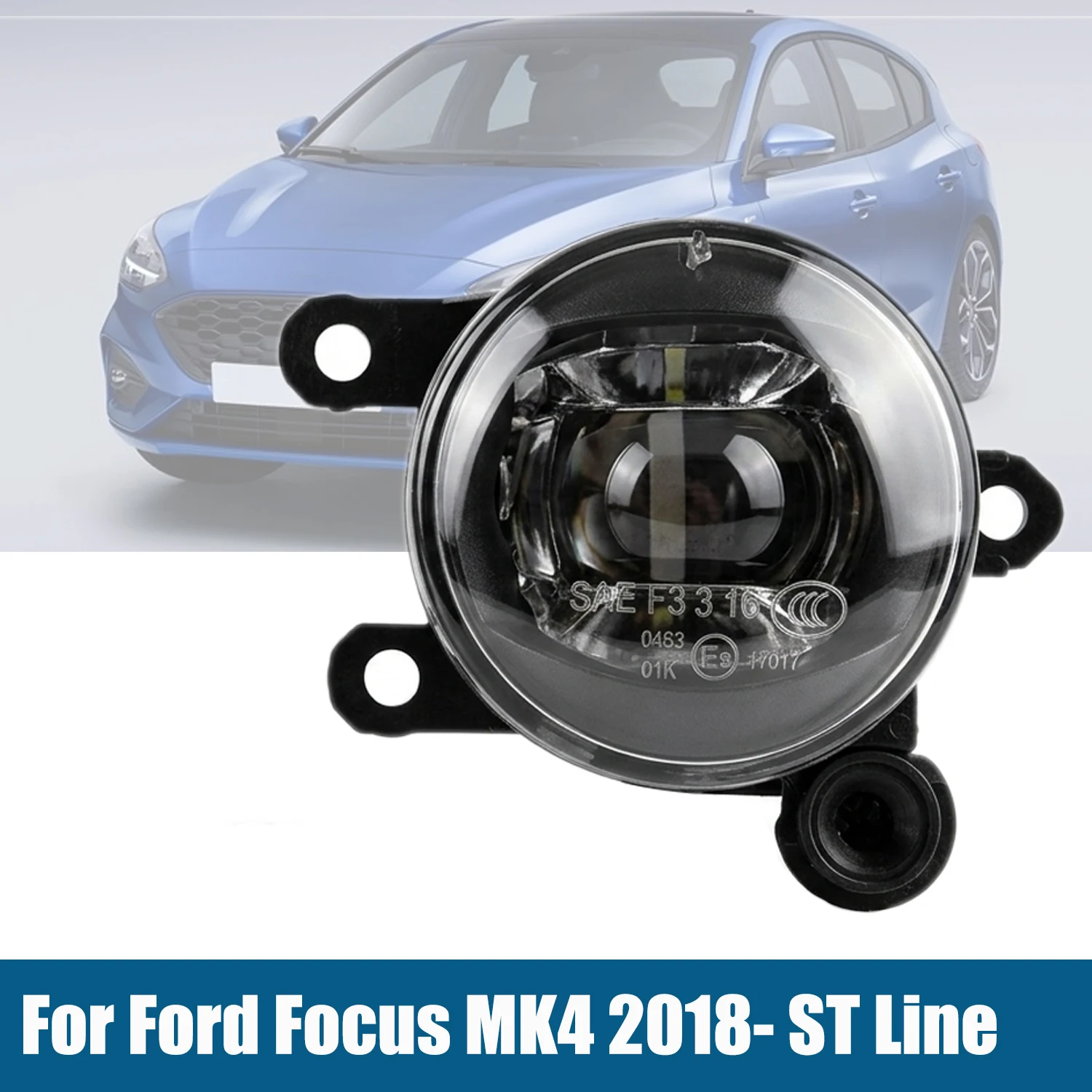 Front Fog Lamp Light Assembly Right Passenger Side RH JX7B15A254AA For Ford Focus MK4 2018-2024 ST-Line Mondeo 2019- Escape Kuga