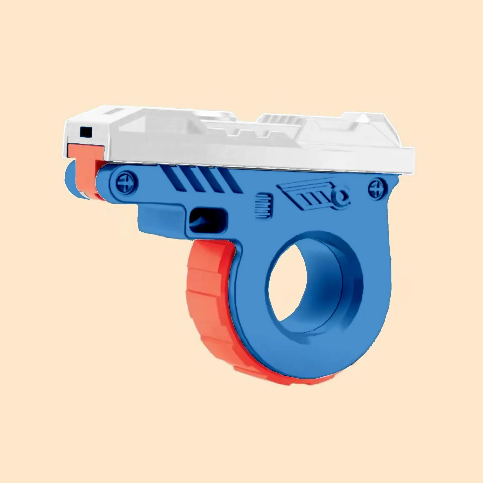 3D Children\'s Radish Left Wheel M1911 Whistle Pressing Push Card Rotating Simulation EDC Decompression Toy Gun