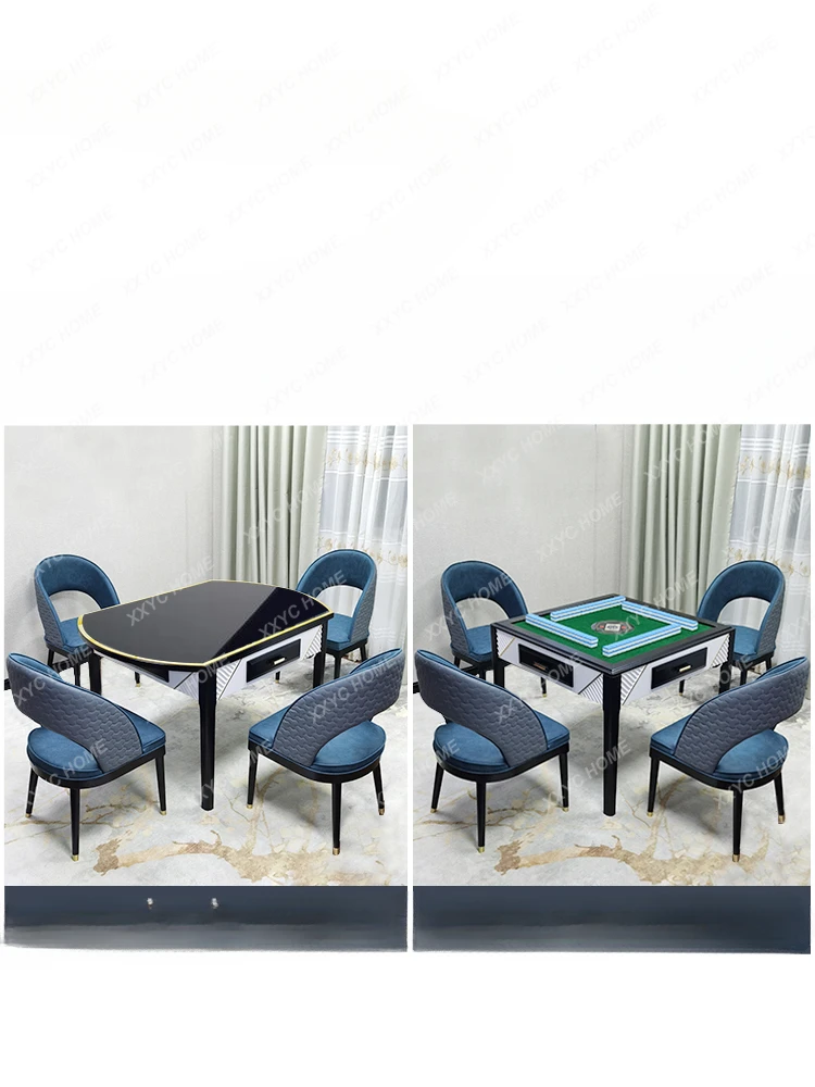 Wind Mahjong Machine Dining Table Dual-Use Solid Wood Plastic Products (Flower Pots)