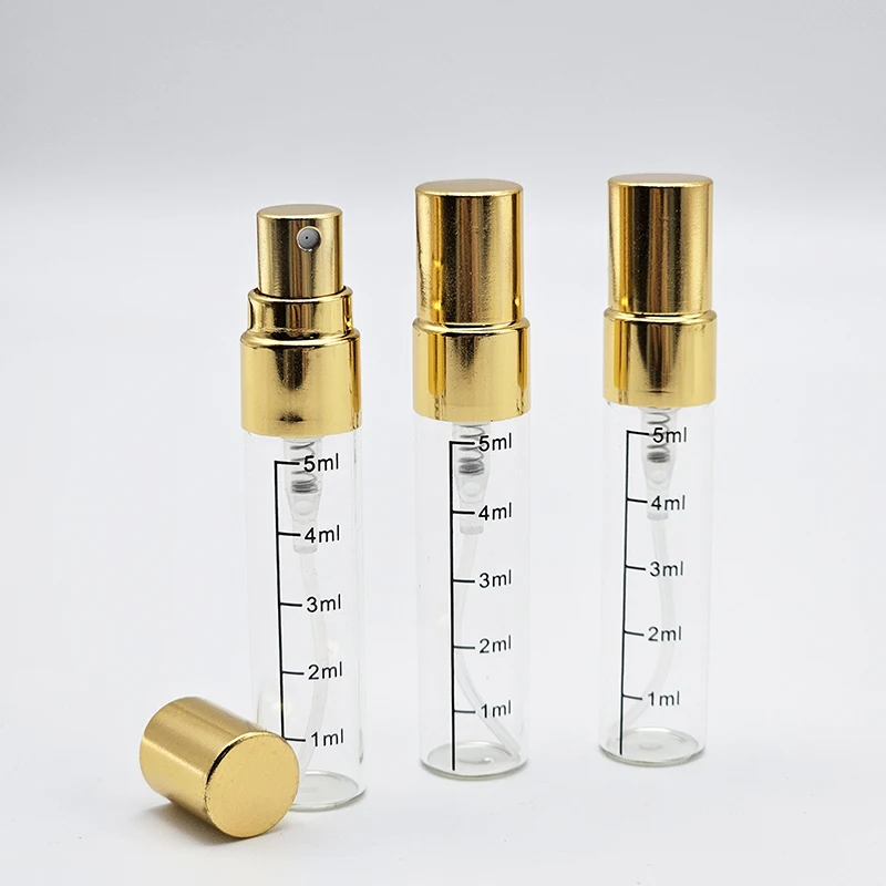 10 ชิ้น/ล็อต 5ml Gold Cap ขวดน้ําหอมกล่อง Atomizer ขวดน้ําหอมเปล่ากล่องบรรจุภัณฑ์สําหรับสเปรย์น้ําหอมขวดขายส่ง