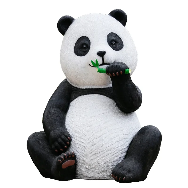 

View decorative sketch shopping mall, beautiful Chen decoration fiberglass, animal sculpture simulation panda ornament
