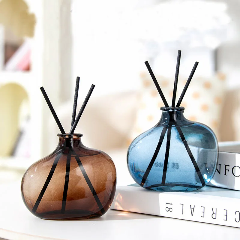 

100ml Aromatherapy Essential Oil Set Reed Oil Diffuser with Fiber Sticks Glass Bottle Scented Oil Office Decoration