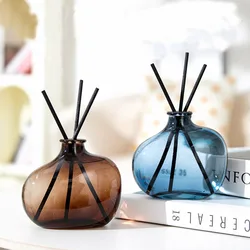 100ml Aromatherapy Essential Oil Set Reed Oil Diffuser with Fiber Sticks Glass Bottle Scented Oil Office Decoration