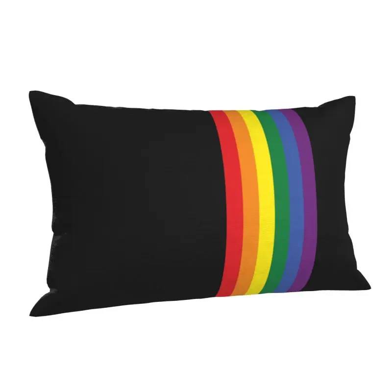 Custom Rainbow Pride LGBT Nordic Throw Pillow Covers Transgender Gay Lesbian Pillowcases Rectangle