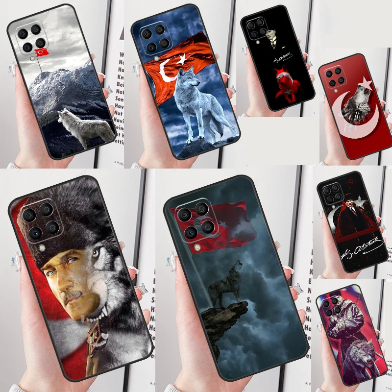 Turkey Wolf  Mustafa Kemal Atatürk For Samsung Galaxy M13 M23 M33 M53 M15 M35 M55 M14 M34 M54 M31 M51 M20 M32 M52 M06 M16 Case