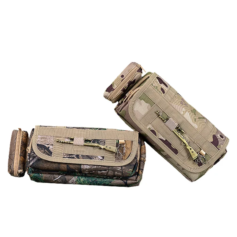 Estojo de lápis camuflado para meninos, bolsa lápis estilo soldado, papelaria de alta capacidade, material escolar, 1 peça