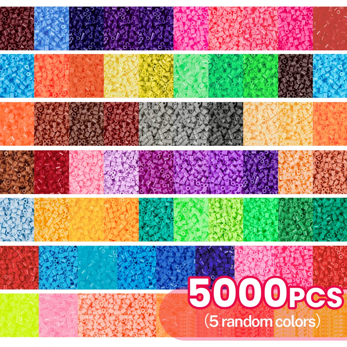 5000pcs 2.6mm mini random 5color mini fuse bead complete set (1000pcs/pack)