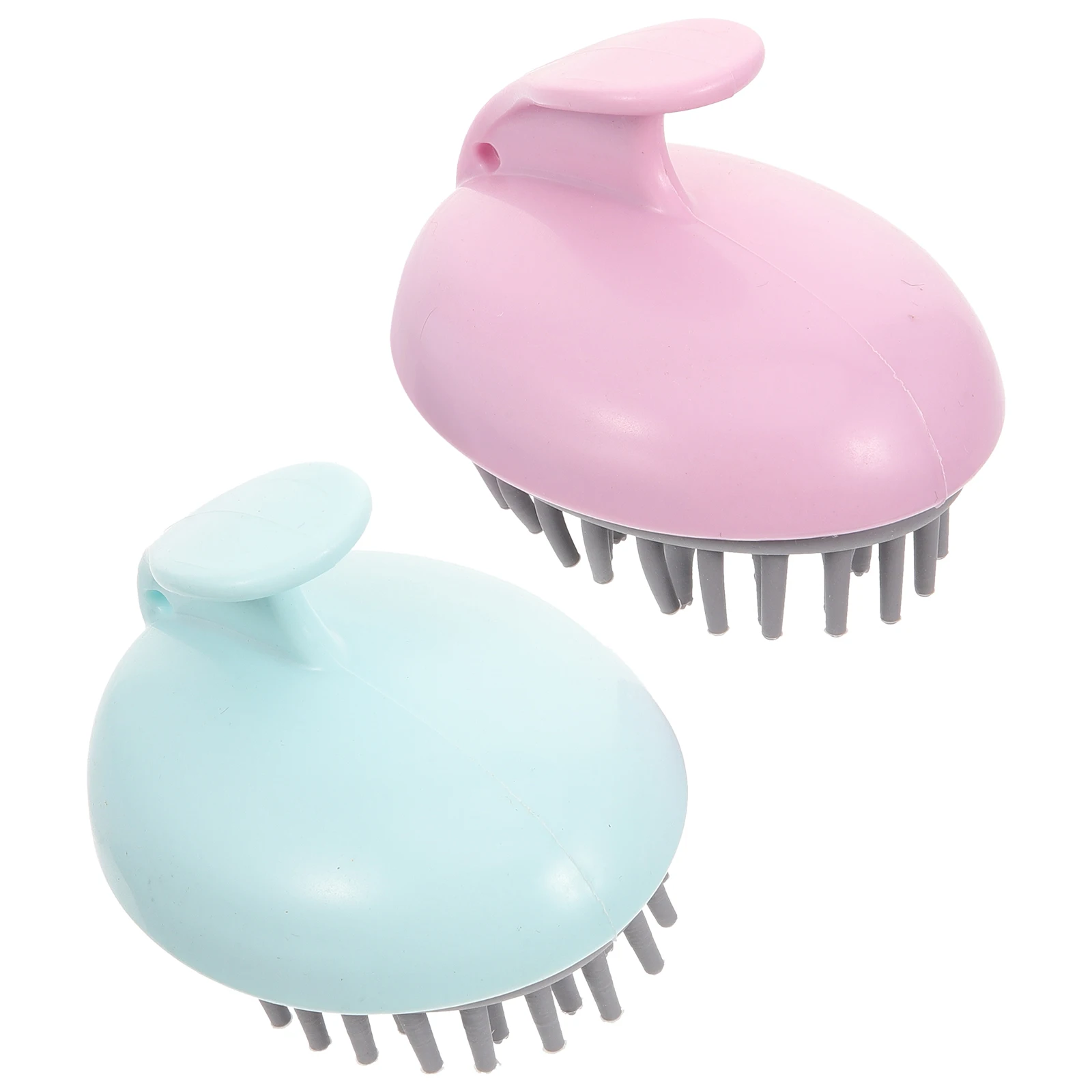 

2pcs Scalp Massager Shampoo Brush For Dandruff Control Hair Massage Tool Portable Resin Hair Washing Brush With Handle Random