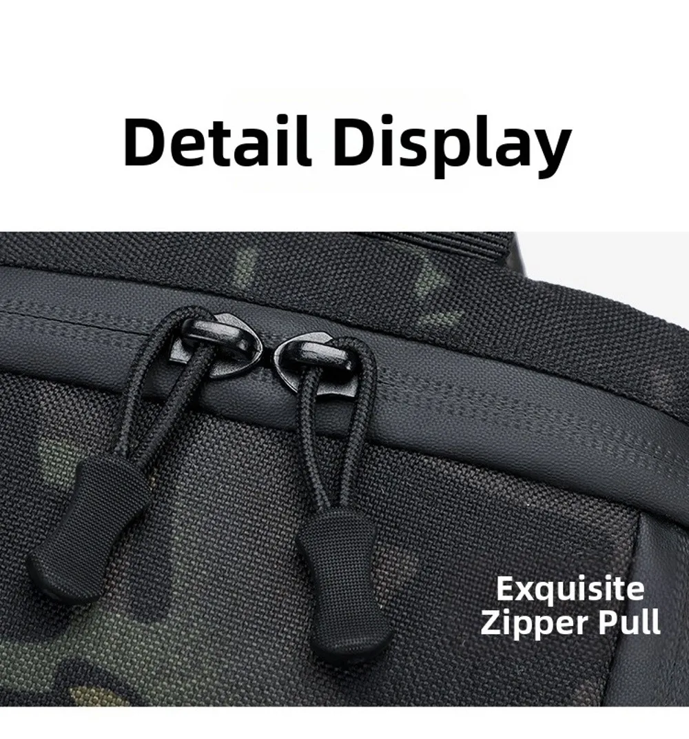 New Black Crossbody Chest Pack Durable Waterproof Sling Shoulder Backpack Large Capacity Crossbody Bag Hiking