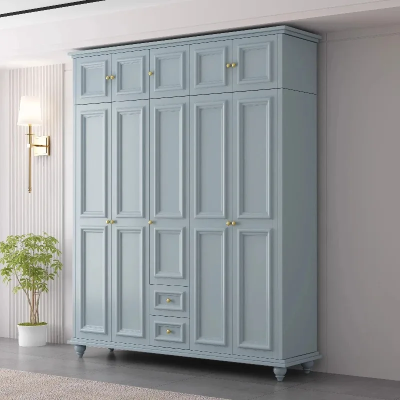 

Modern 3 Doors Wardrobes Large Luxury European Adult Organizer Storage Closet Wooden Space Saving Armario De Ropa Furniture Home