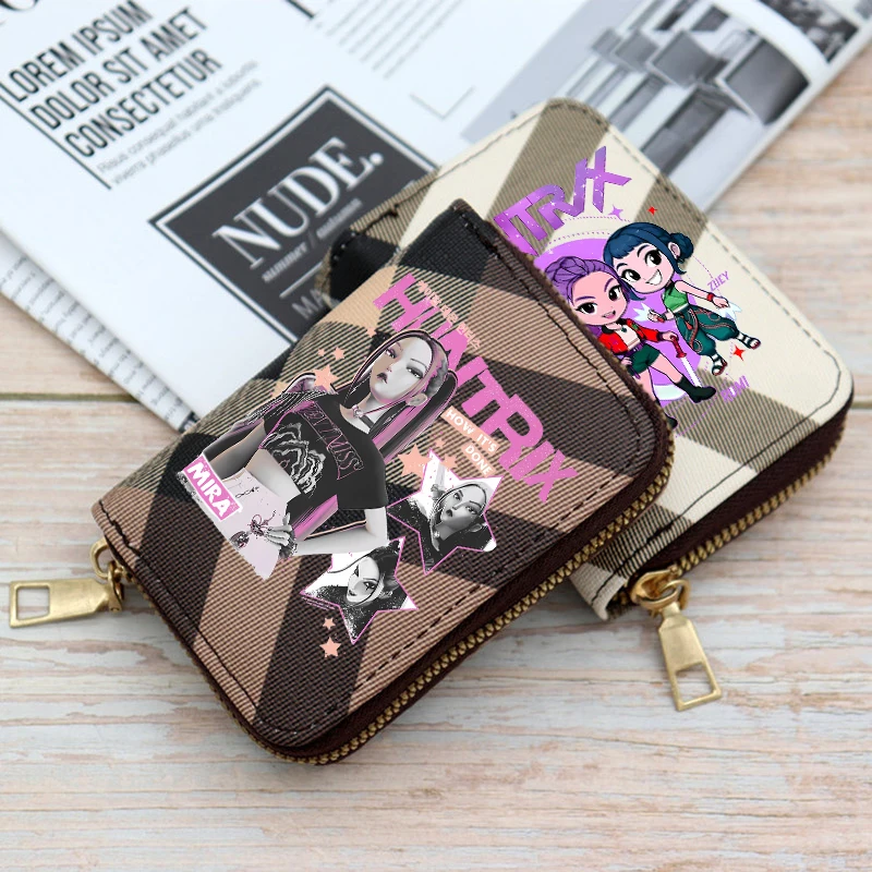 

KPop Demon Hunter Wallet Large Capacity Durable Portable Zipper Wallet Cute Cartoon Anime Pattern Card Bag Friend Birthday Gift
