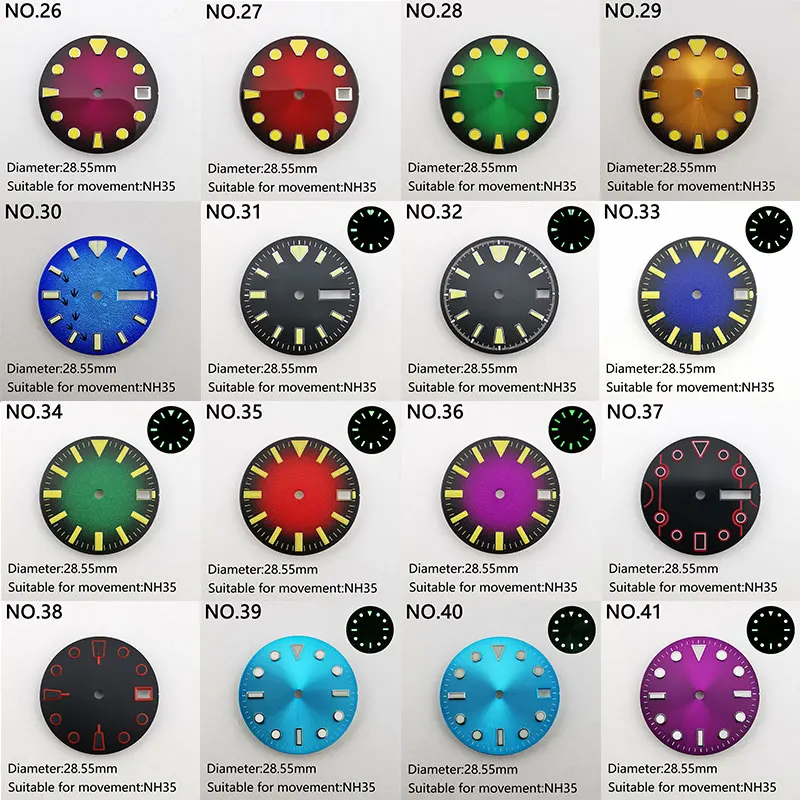 28.5mm/29mm Watch Dial Custom Dial logo Fit NH 35/36 Movement Super Luminous Watch Accessories Part