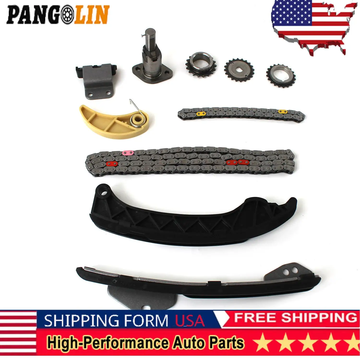 

PANGOLIN 1Set 2ZR FE Engine Timing Chain Kit For Scion Vibe Corolla Matrix Prius xD CT200H 1.8L 2.4L Car Accessories Replacement