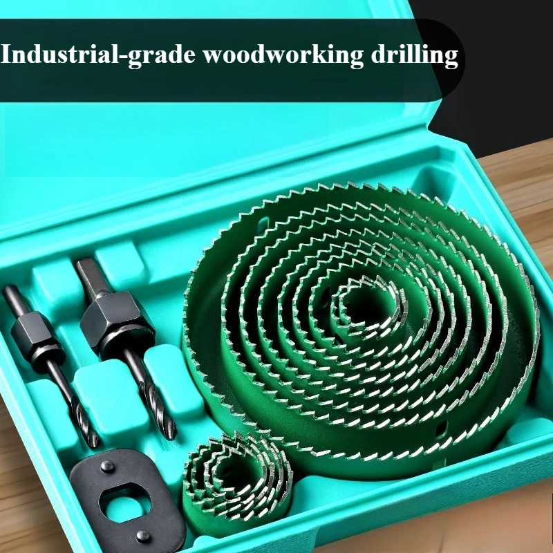 

Industrial Grade Hole Saw Kit, M42 steel for Woodworking, DIY, Home Improvement, Sheet Metal & Gypsum Board Drilling