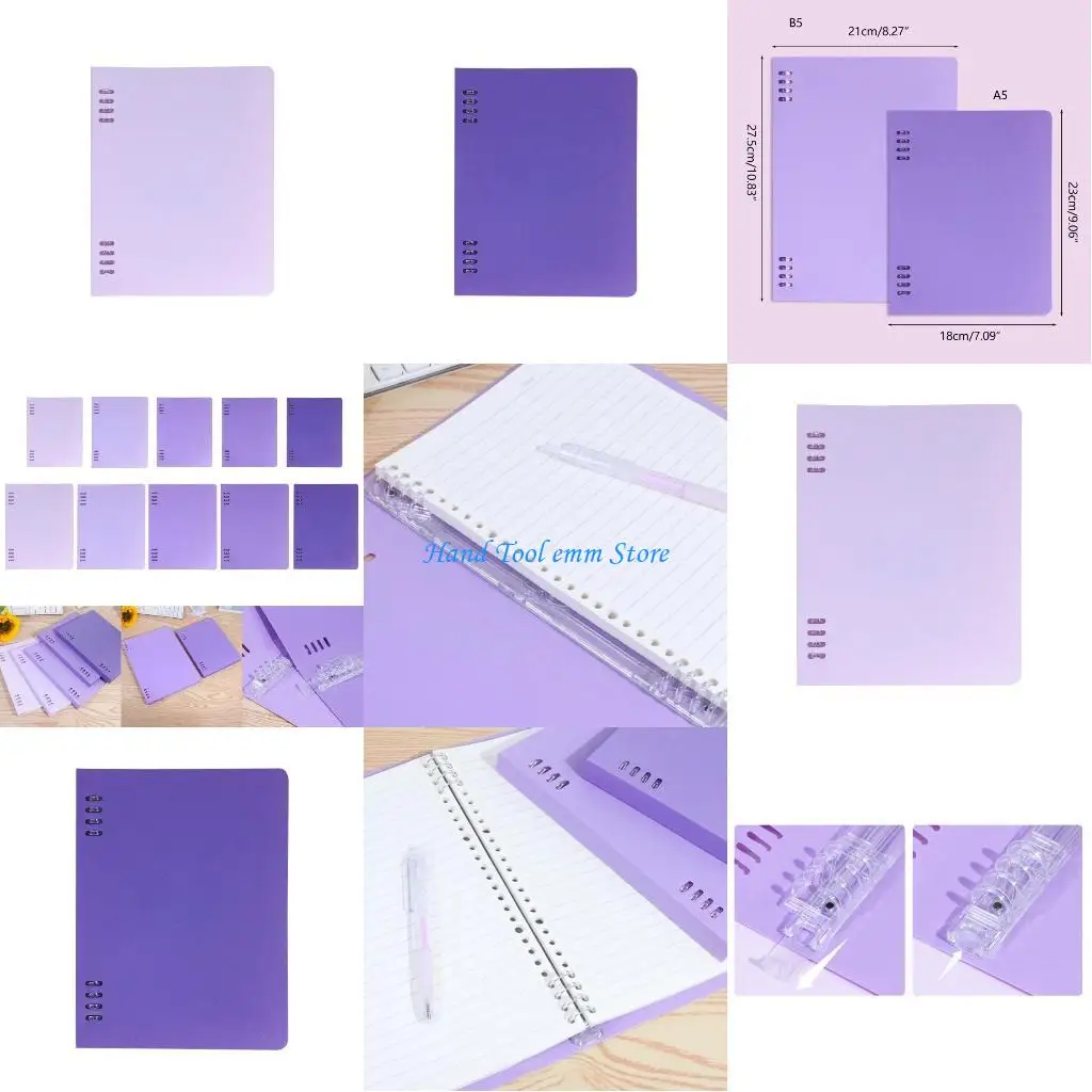 

H37F Папка с кольцами Гибкая папка из ПП Удобные папки с файлами Папки с кольцами