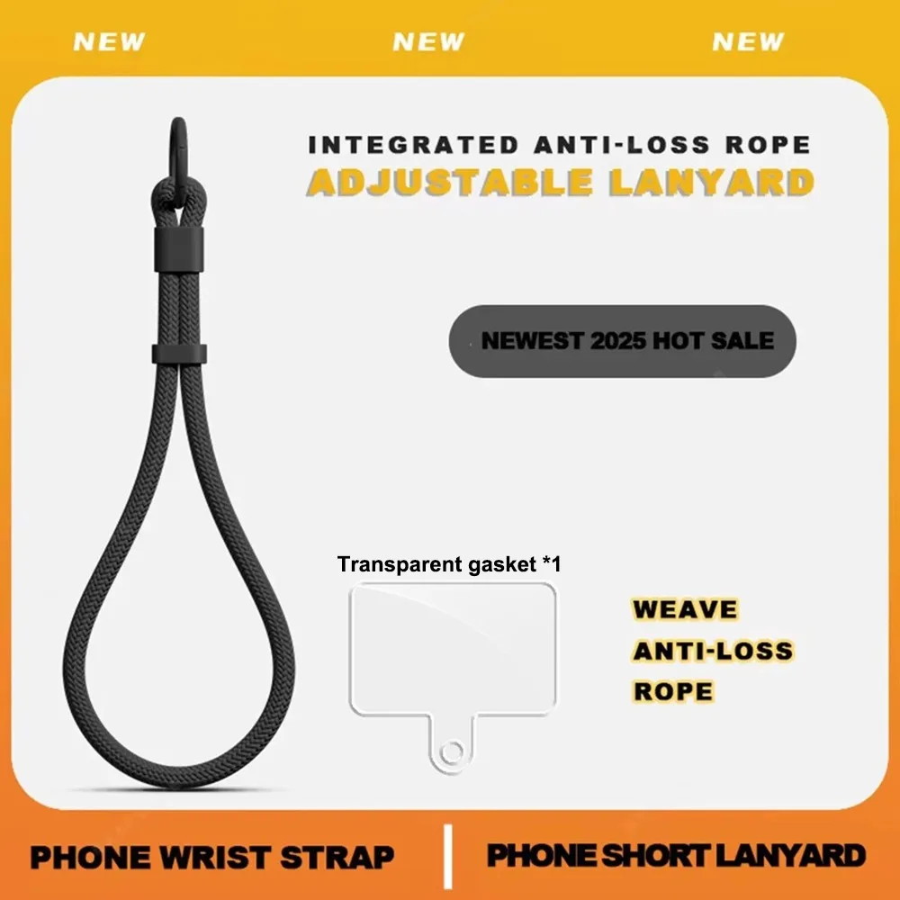 

Новый регулируемый ремешок для телефона, универсальный короткий браслет с защитой от потери, ремешок для телефона ручной работы