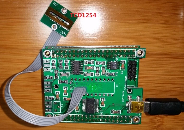 

USB linear array CCD (TCD1254, 70 frames per second frame rate, adjustable integration time of 10us-1ms