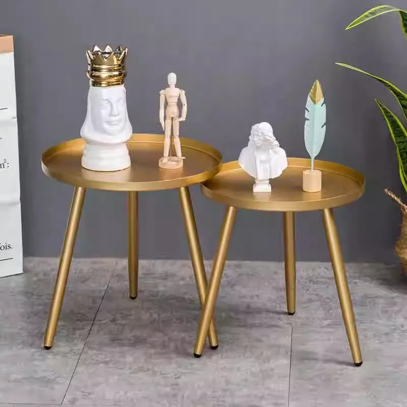 

Modern And Minimalist Reception Mini Iron Small Coffee Table, Sofa Side Table, Bedroom Metal Bedside Metal Small Round Table