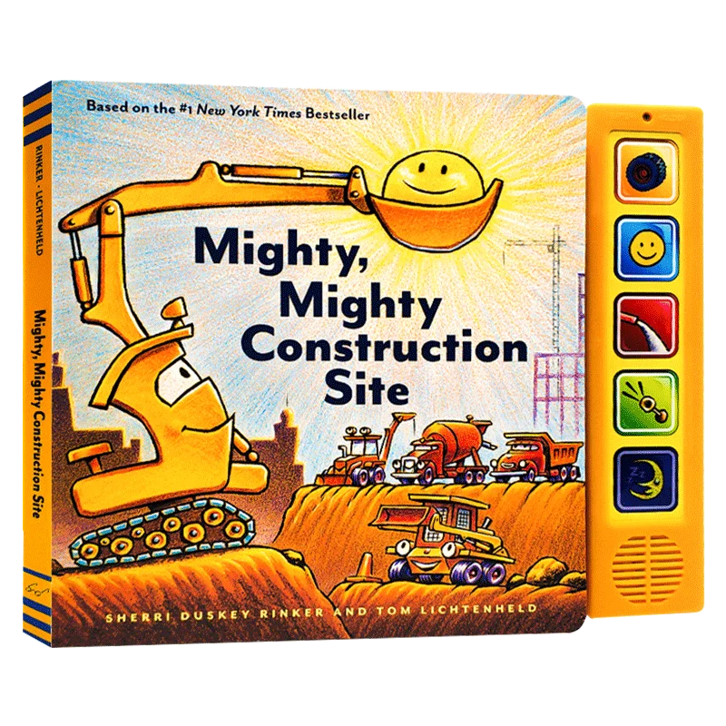 Mighty Construction Site Sound Book, Children's books aged 2 3 4 5, English Audiobooks picture books, 9781452165073