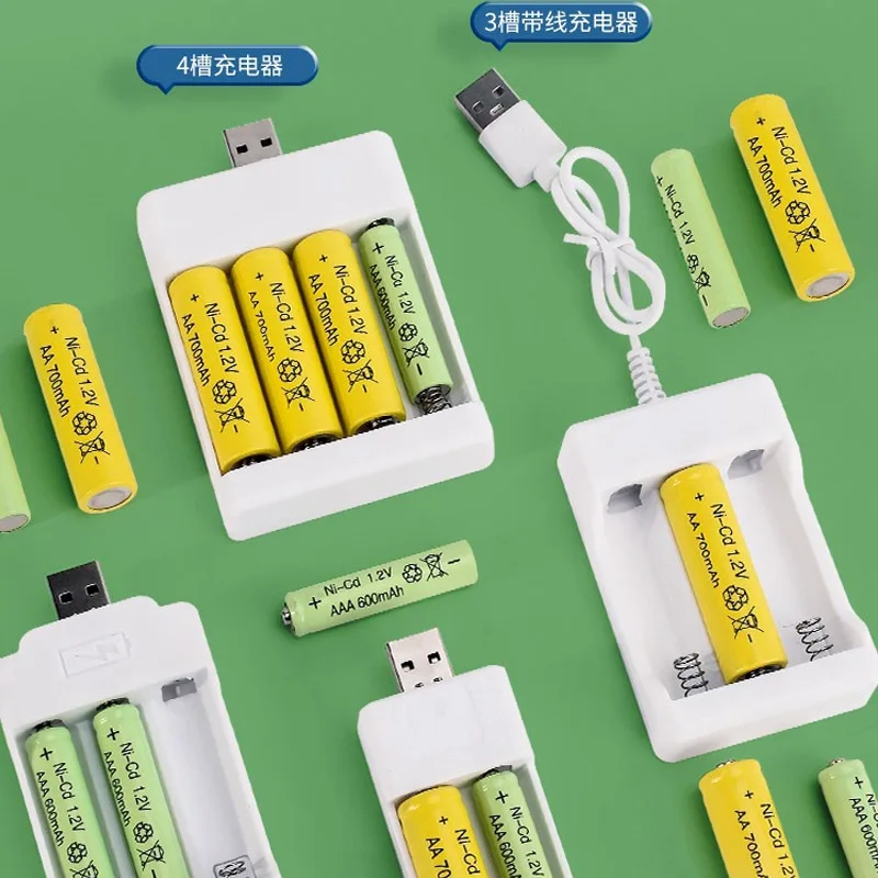 2/3 Slot Adapter Universal USB Output Battery Charger For AA / AAA Battery Rechargeable Quick Charge Battery Charging Tools