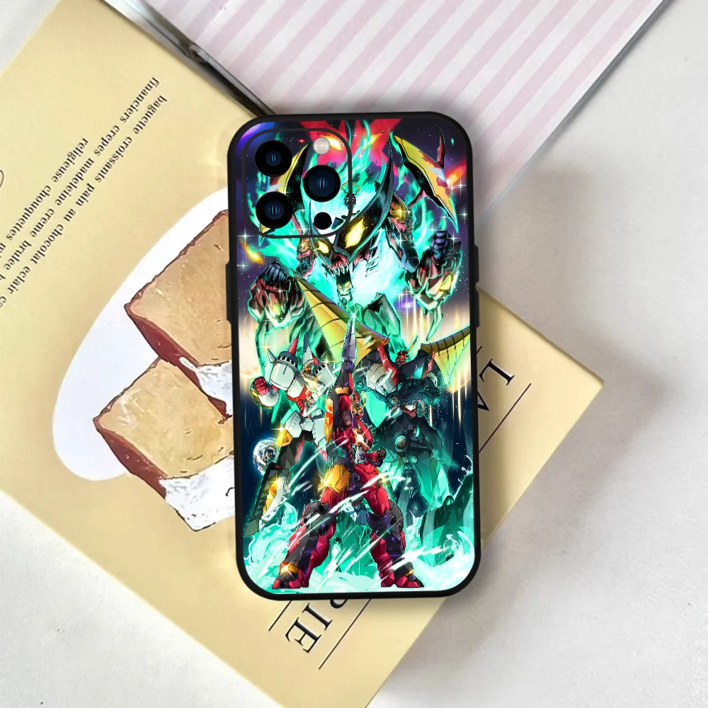 ANIME T-Tengen T-Toppa G-Gurren L-Lagann Phone Case FUNDA For iPhone 12 11 13 14 15 16 17MINI Max Pro Plus Soft Silicone Black C