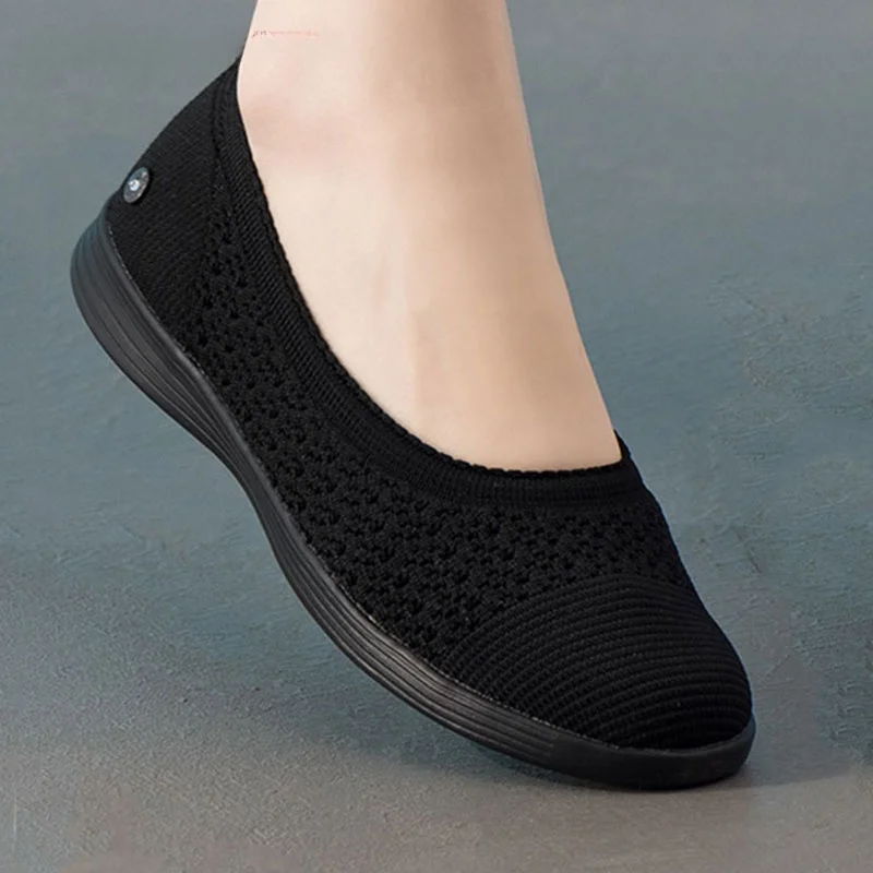 

Женская удобная легкая дышащая повседневная обувь без шнуровки Walking oes Soft Bot с низким вырезом для мам