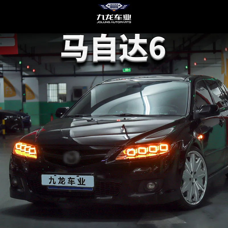 كشافات أمامية كاملة للتدفق الديناميكي LED ترقية مجموعة مصابيح الأمامية Bugatti ضوء الرأس لمازدا 6