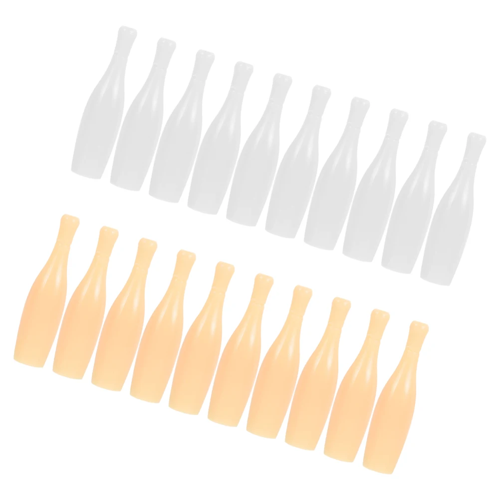 

20 Pcs Mini Bowling Pins Toy Ball Table Football Plastic Toddler Party Favors Set Desktop Game Family Fun Entertainment Skill