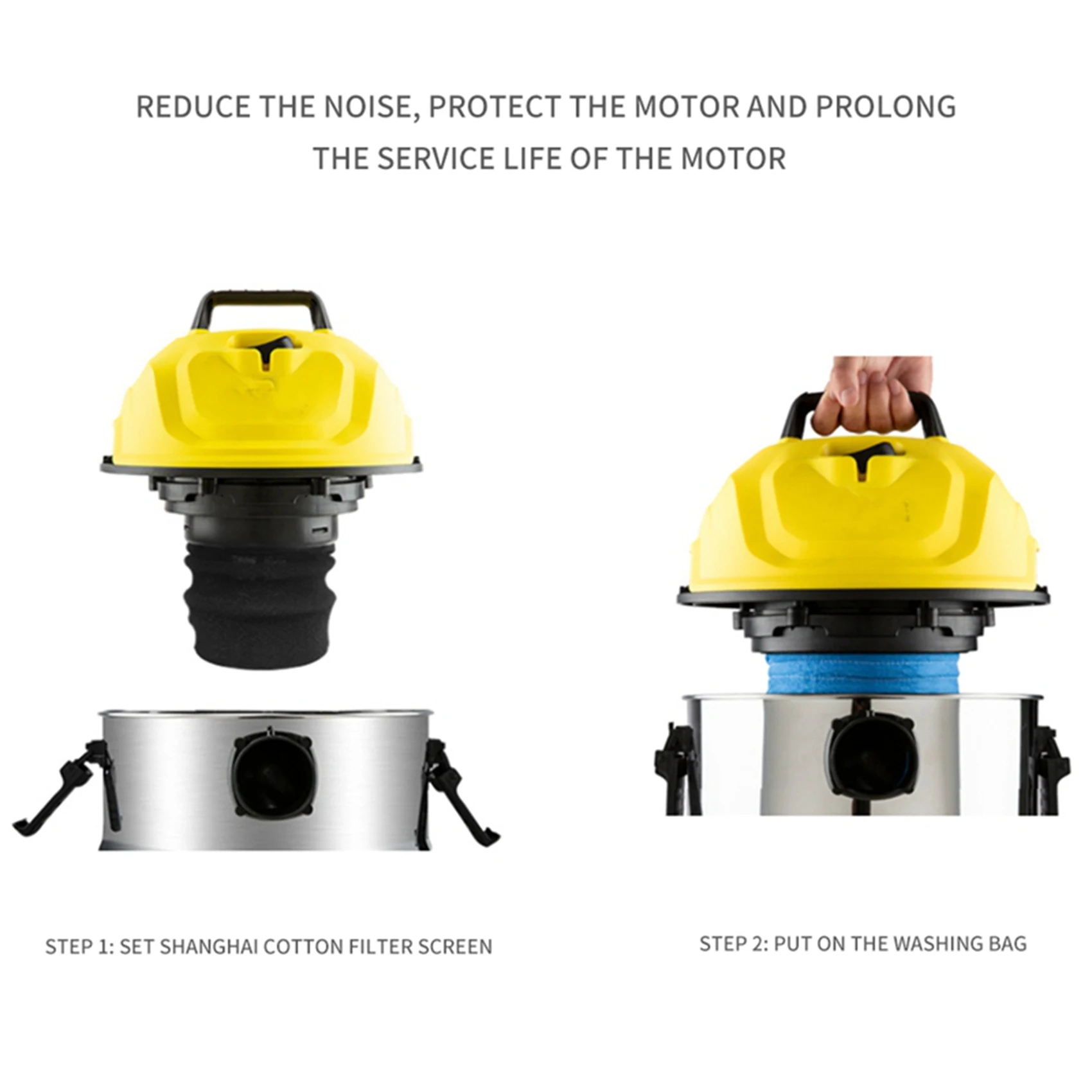 ABUD-10PCS كيس مرشح النسيج ل Karcher MV1 WD1 WD2 WD3 SE4001 كيس مرشح أجزاء المكنسة الكهربائية