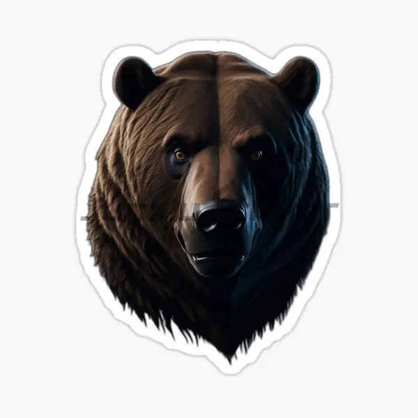 

Huge Bear Landscape Car Sticker Animal Moonlight Night Scene Vinyl Motorcycle Decal Waterproof Refrigerator Decor