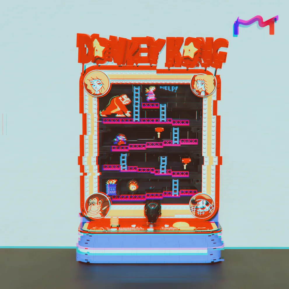 2026 Popular 1371pcs Games Retro Gaming Console Table Games Maze Building Block Puzzle Model Toys Holiday Birthday Gifts