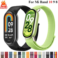 Nylon Loop Strap for Xiaomi Mi Band 10 9 8 Smart Bracelet Wristband Breathable Watchband Correa Mi Band 8 9 10 Strap Accessories