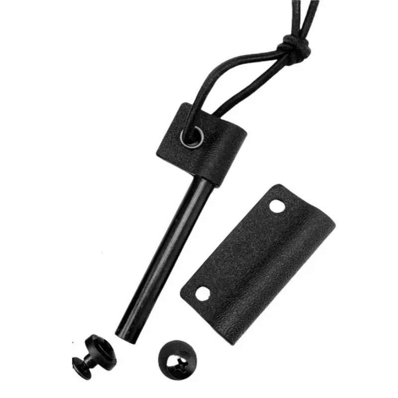 مشبك ملحق غمد K-Starter Fire Starter - أداة قضيب مغنيسيوم متعددة الوظائف، معدات حمل خارجية مصنوعة يدويًا للتخييم #5