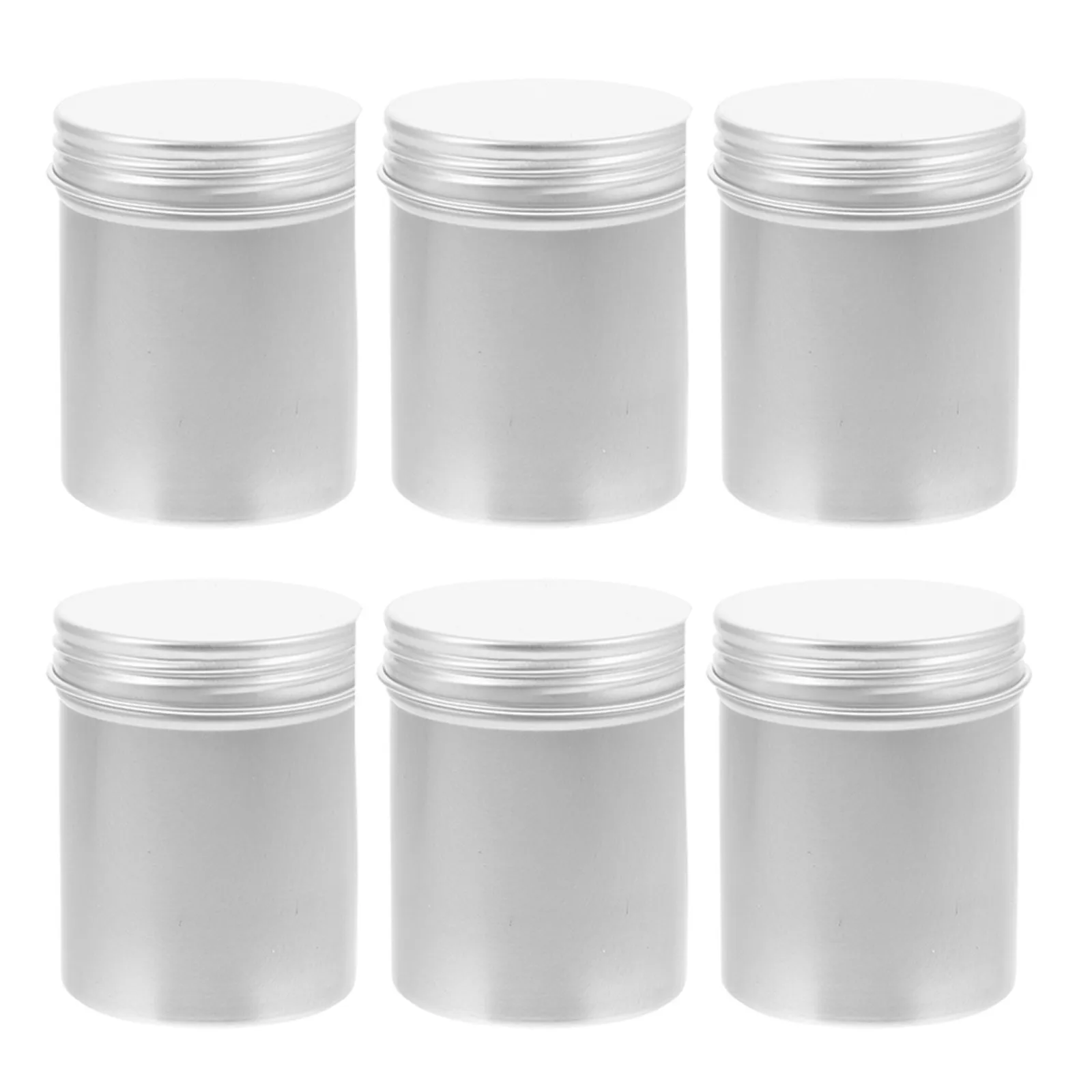 Contenitore per scatola di alluminio da 6 pezzi, contenitori per crema riutilizzabili, piccoli vasetti per cosmetici, contenitori per vasetti di crema in alluminio da viaggio