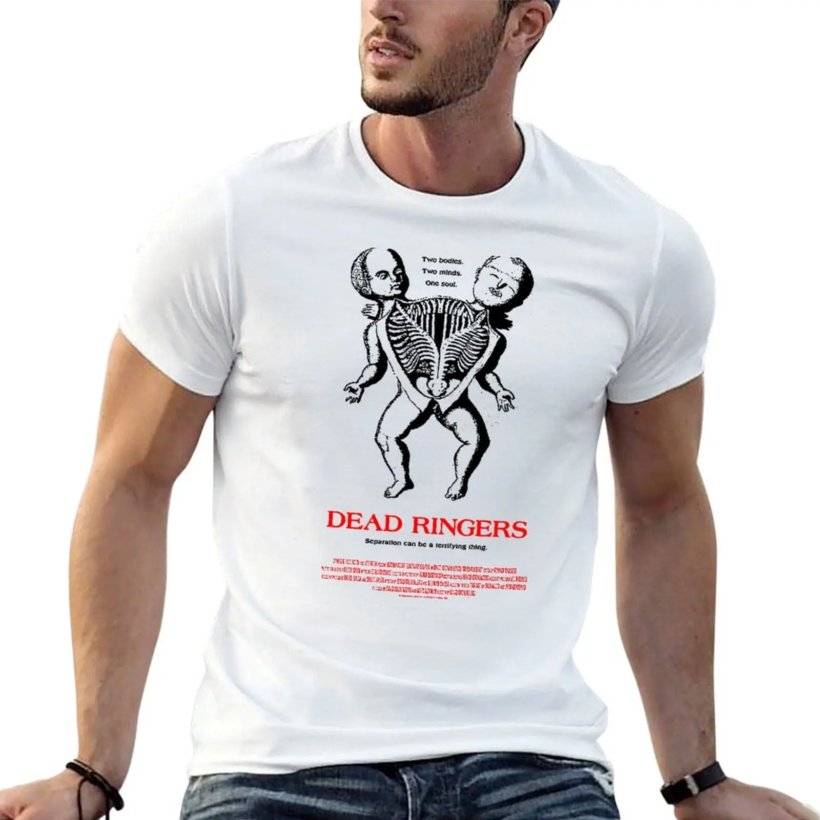 DEAD RINGERS - creepytwins poster T-Shirt street wear sports fans clothing for men