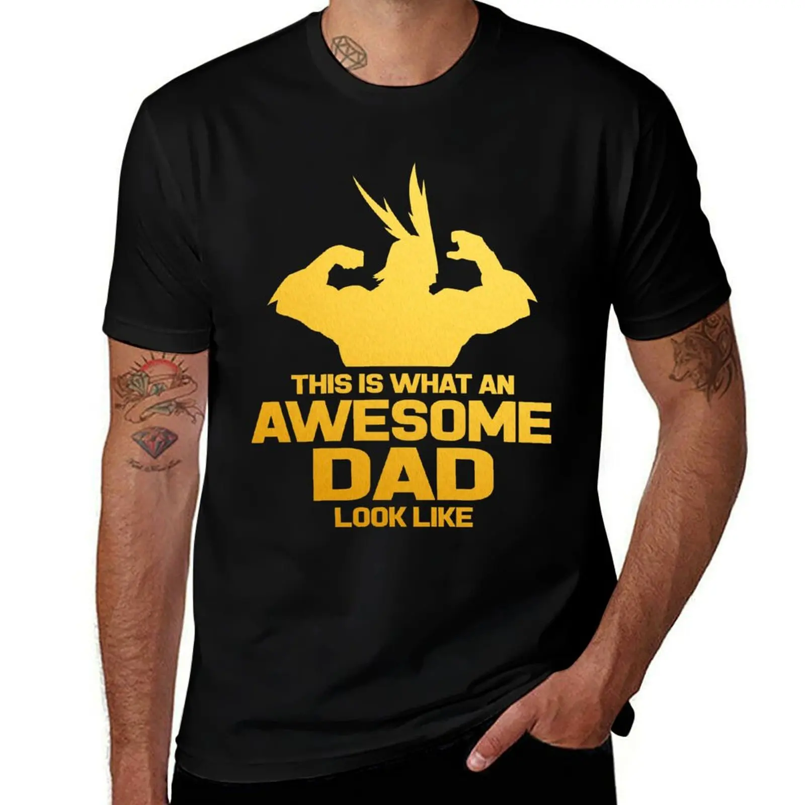 

All Might Dad look like T-Shirt summer clothes Anime t-shirt oversizeds mens plain t shirts