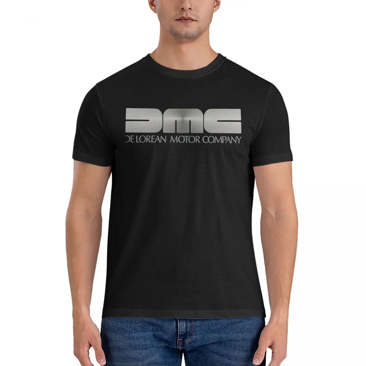 Delorean Motor Company T Shirt Men's Pure Cotton Novelty T-Shirt Crew Neck Delorean Tee Shirt Short Sleeve Clothes Unique