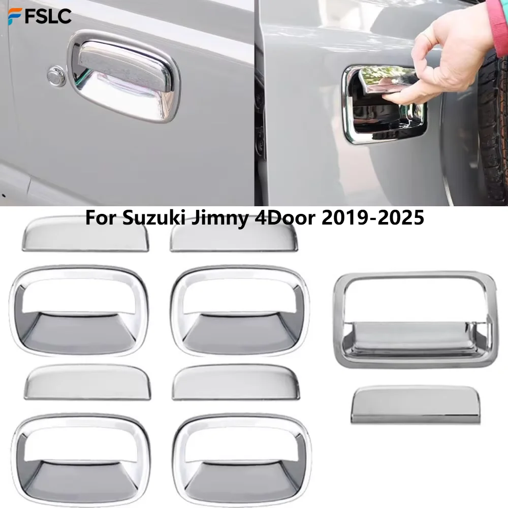 

⭐Genuine⭐ Chrome Car Door Handle Bowl Cover Trim For Suzuki Jimny 4Door 2019-2025 Front Rear Door Tailgate Handles Guards