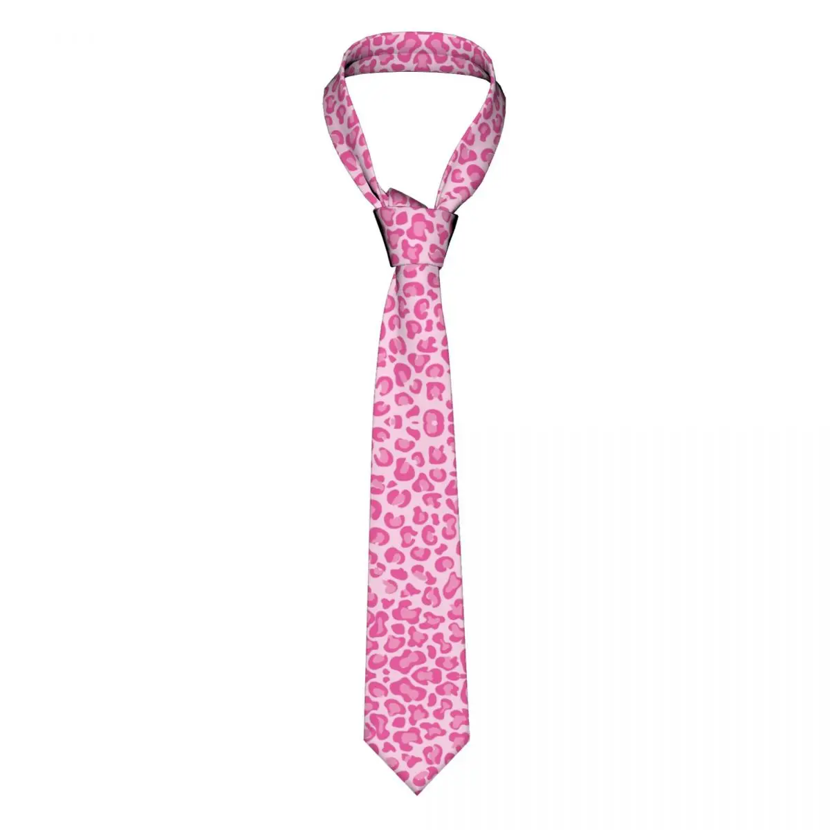 

Pink Leopard Print Neckties Unisex Polyester 8 cm Cheetah Animal Cool Cats Neck Tie for Men Casual Shirt Accessories Gravatas