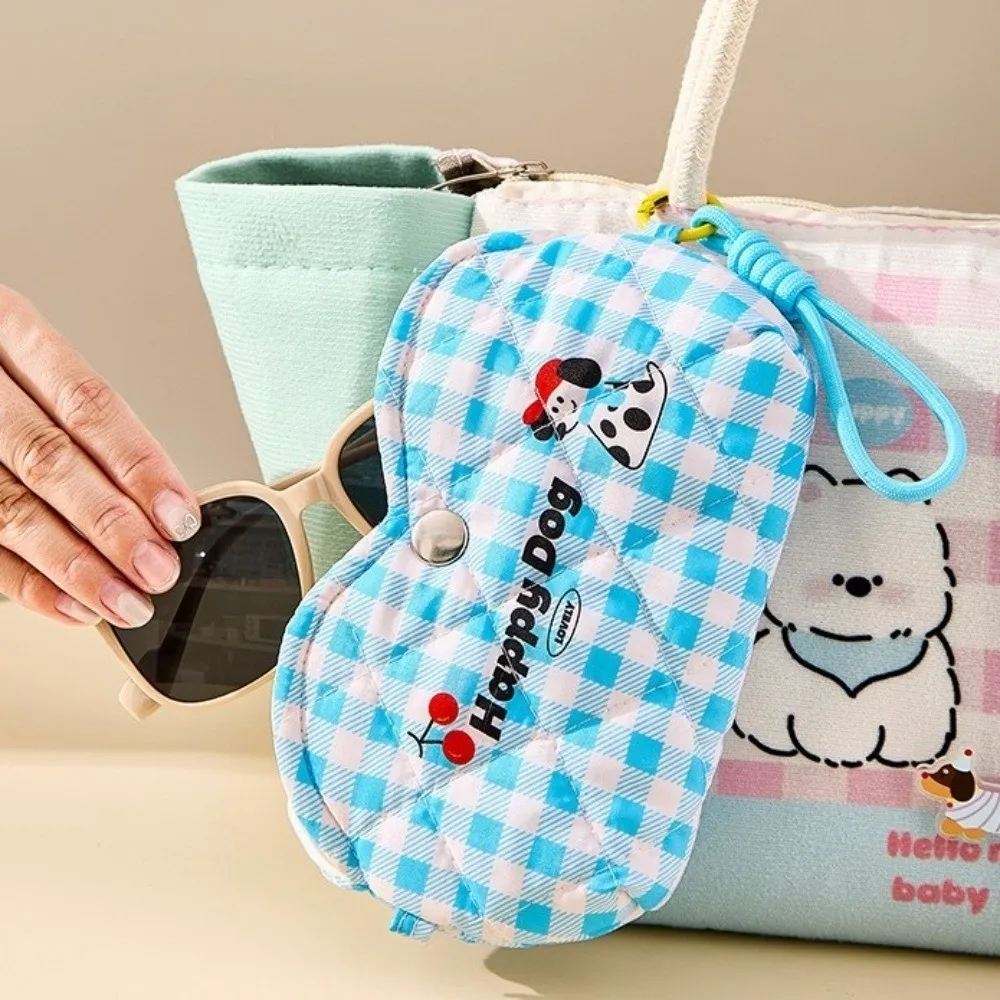

Cotton Padded Soft Shell Eyeglass Case Korean Style Lightweight Cartoon Eyeglasses Case Pressure Resistant Eyewear Pouch