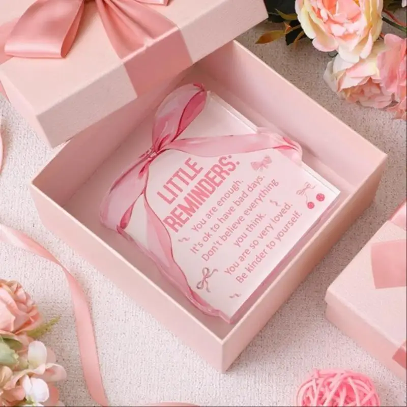 Playful pink room decor, a cute and inspiring gift—you're good enough! Transparent acrylic desktop decoration.