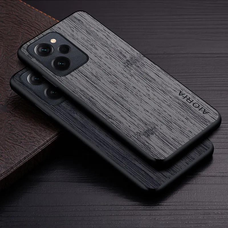 Case for Poco X5 Pro coque bamboo wood pattern Leather phone cover Luxury funda for xiaomi poco x5 pro case capa