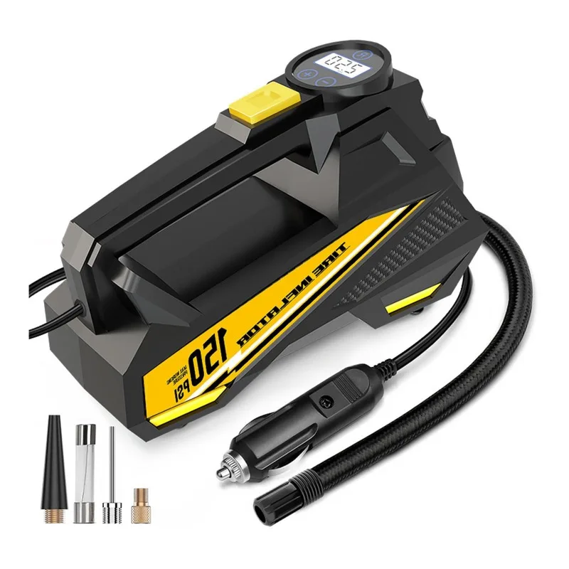

12V 150PSI Corded Portable Car Air Pump Upgraded Electric Tire Inflator Pump Motorcycle Bike Ball LED Light Car Air Compressor