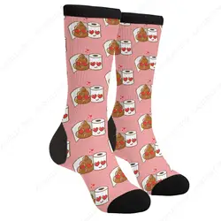 Funny Poop Toilet Paper Happy Valentine'S Day Novelty Fun Crew Socks Fashion Comfortable Men And Women Crazy Dress Socks