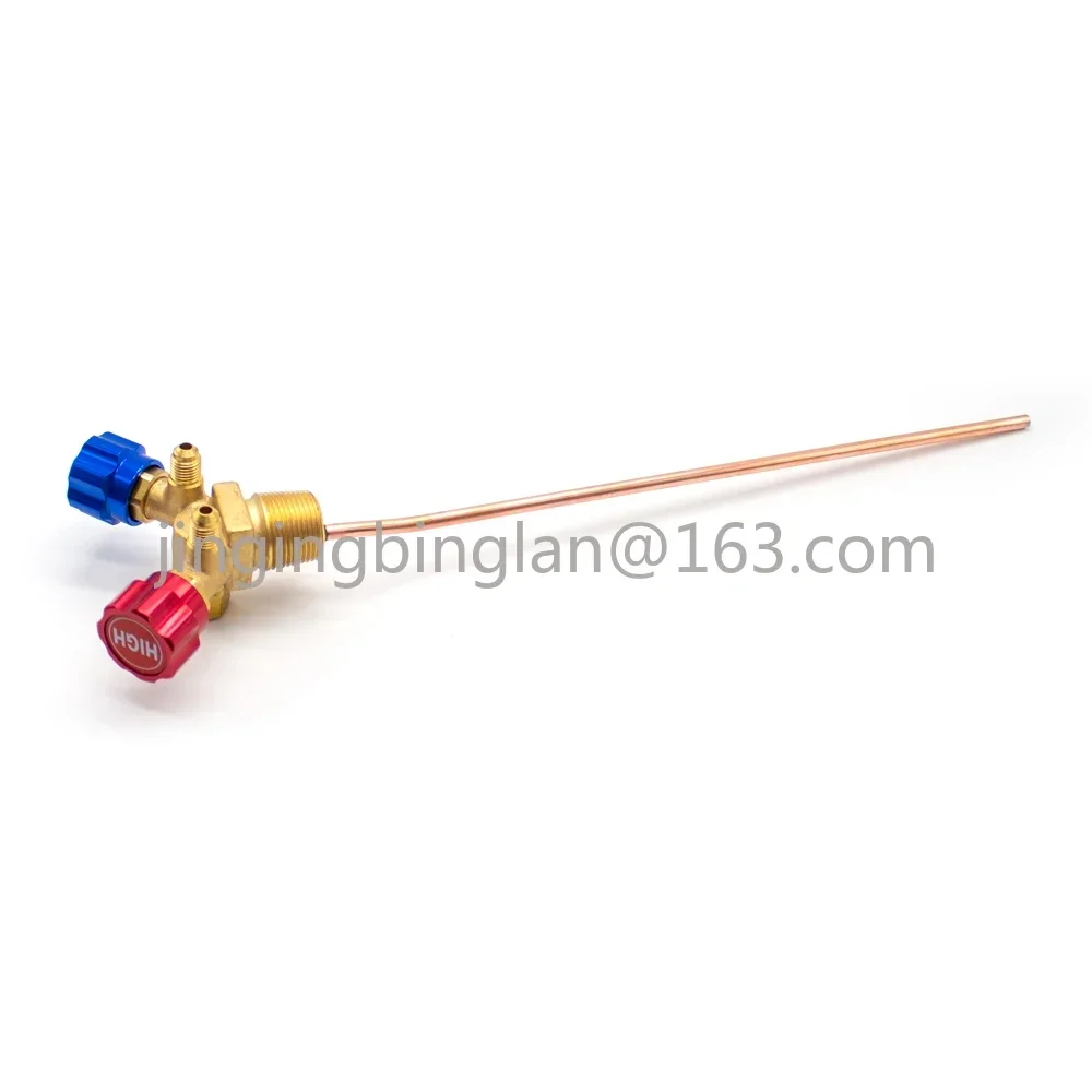 Refrigerant Recovery Special Valve High and Low Pressure Horn Valve Explosion-Proof Switch 30CM Length Copper Tube QF-13F