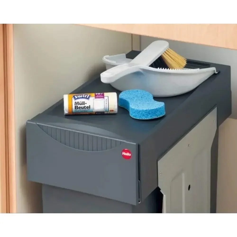 Double Bin Trash Can with Over Travel Slides - 15.85 Quart Capacity per Bin