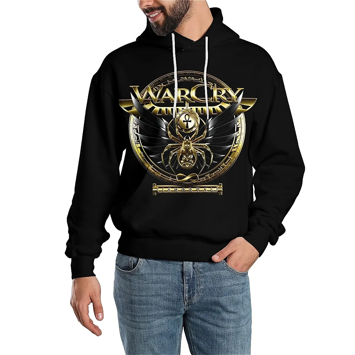 LIASOSO Warcry Rock Band Hoodie 3D Print Stylish Long Sleeve Sweatshirt for Men & Women Heavy Metal Harajuku Inspired Top