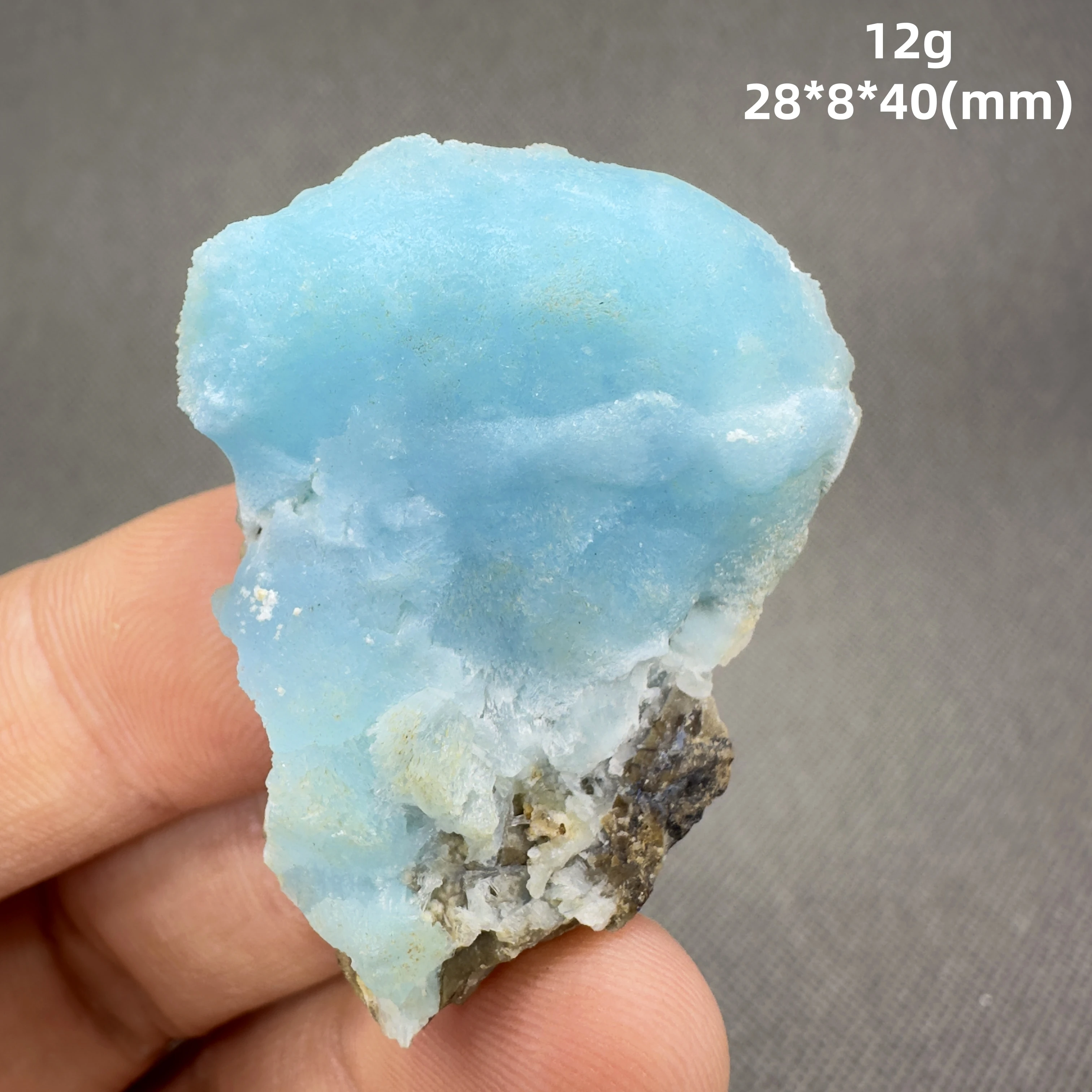 Natural Blue Aragonite minerals specimen + healing quartz crystals and stones rock gemstone