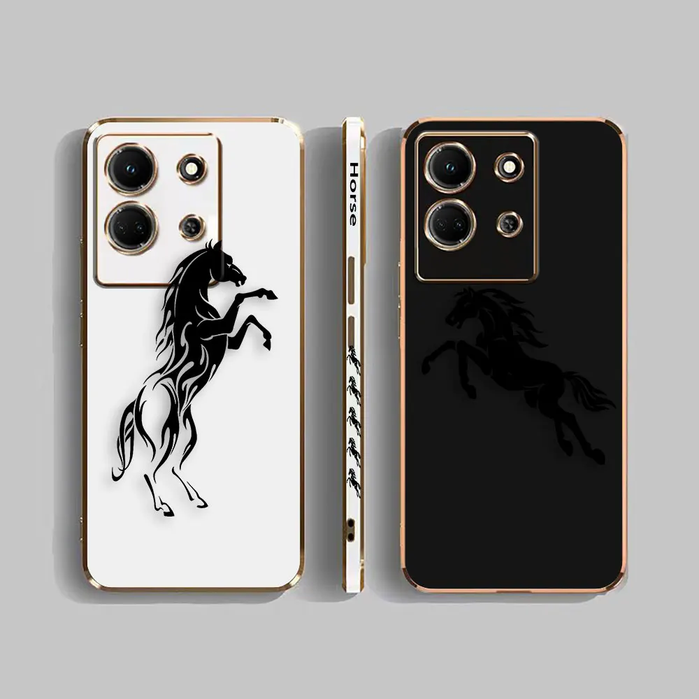 Cover Smooth E-TPU Phone Case Infinix NOTE 30 12 G96 12I 11 10 10I SMART 5 6 7 8 ZERO 20 X 5G PRO Case A Unique Running Horse