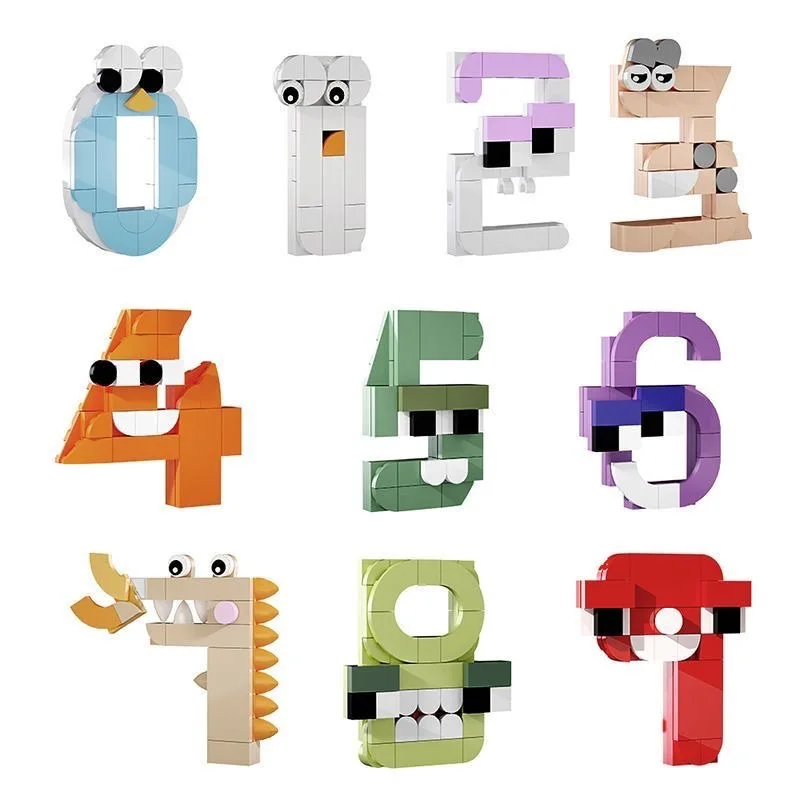 Arabic Number Four Basic Operations Building Blocks Legend Number Shaped  Assembly Educational Puzzle Toy Interactive Gift